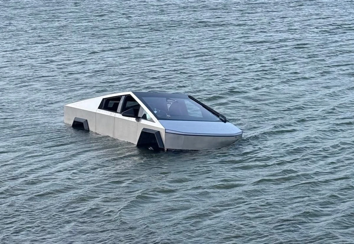 Don't drive your Cybertruck into a lake