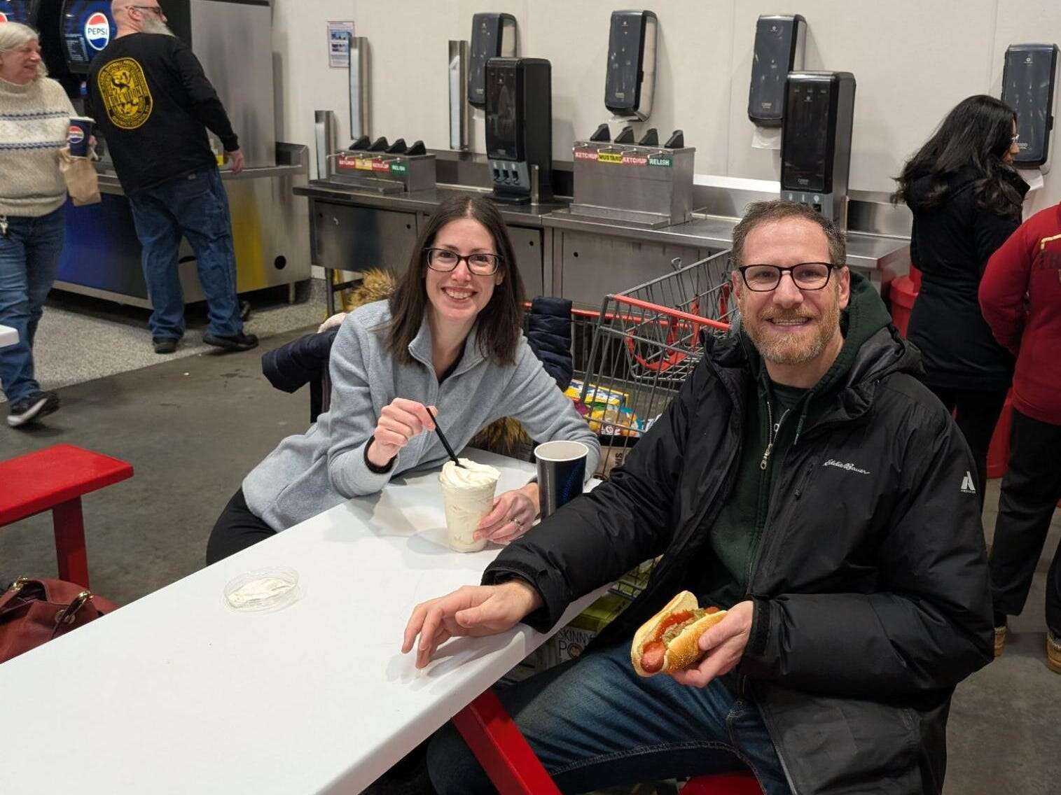 My husband and I have lunch dates at Costco because it's our only time together. It's not glamorous, but the price is right.