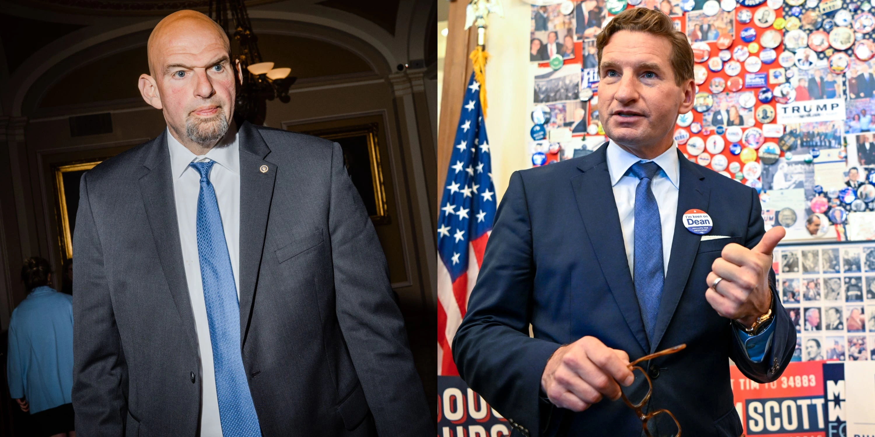 John Fetterman slams Dean Phillips' primary challenge to President Biden as a 'dream for Trump'