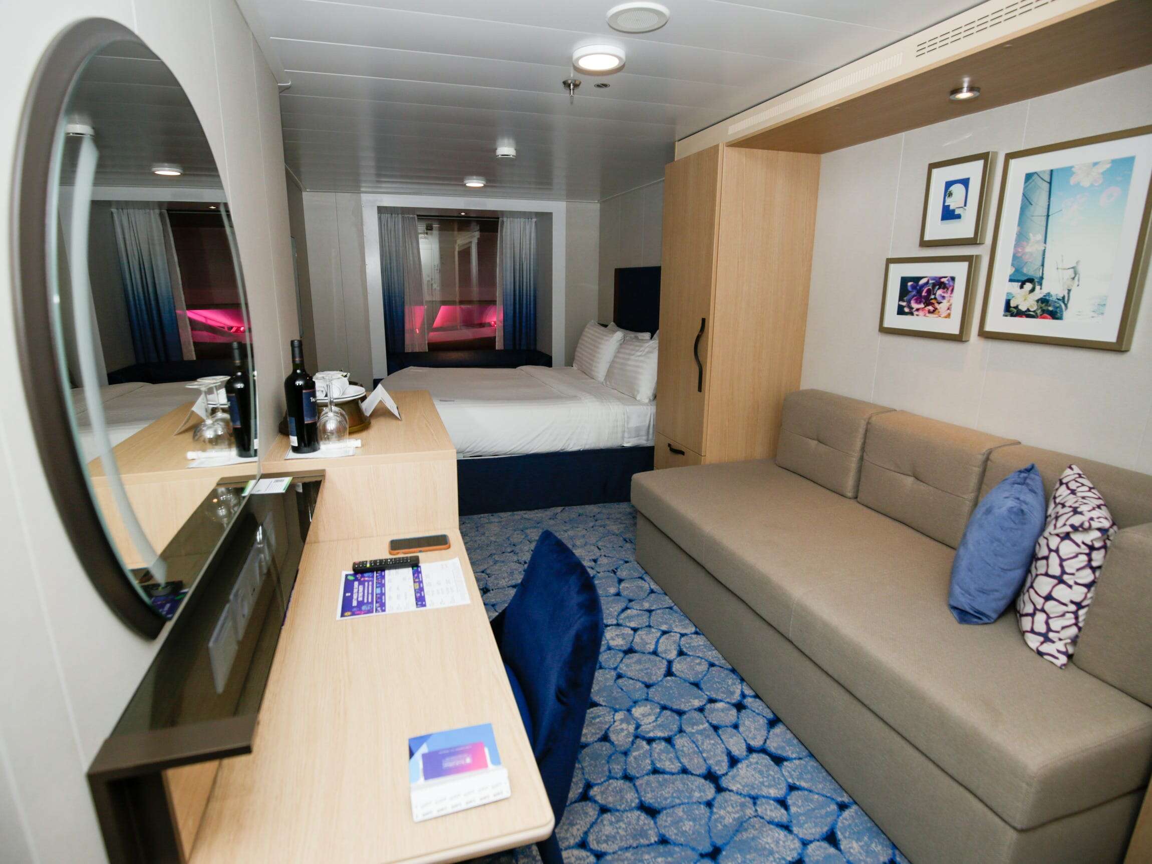 I bid $100 to upgrade my cabin on Royal Caribbean's newest cruise ship. It was worth it to have a window.