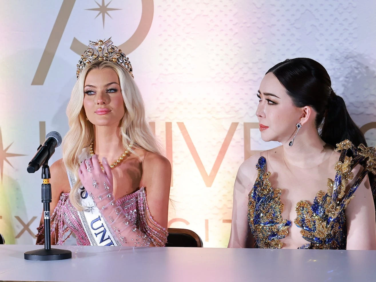 A former Miss USA and Miss Teen USA thought the Miss Universe CEO's 'blond hair and blue eyes' comment was 'very destructive'