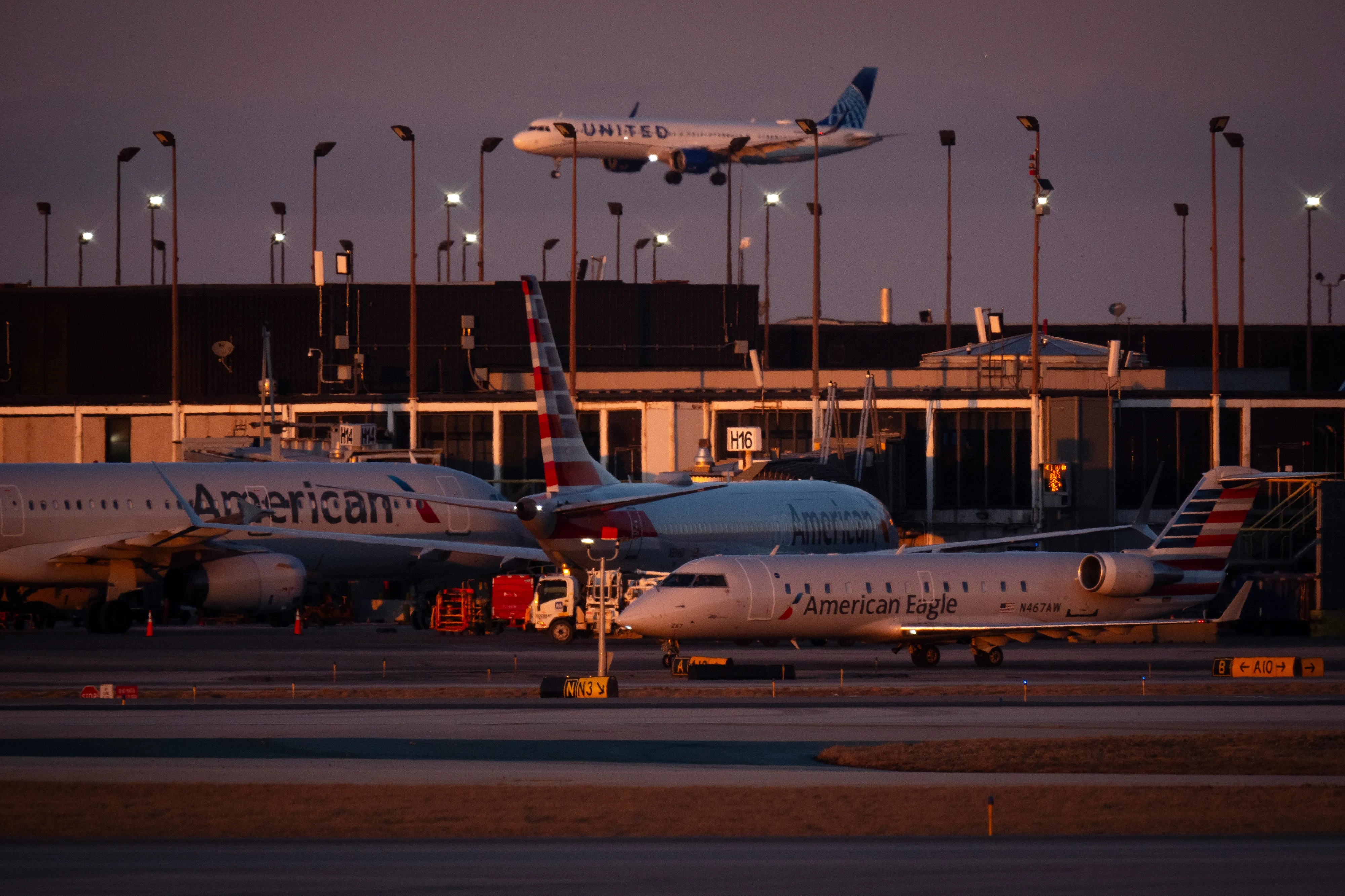 Thunderstorms over Chicago caused dozens of flights to divert, including one that took 3 attempts to land