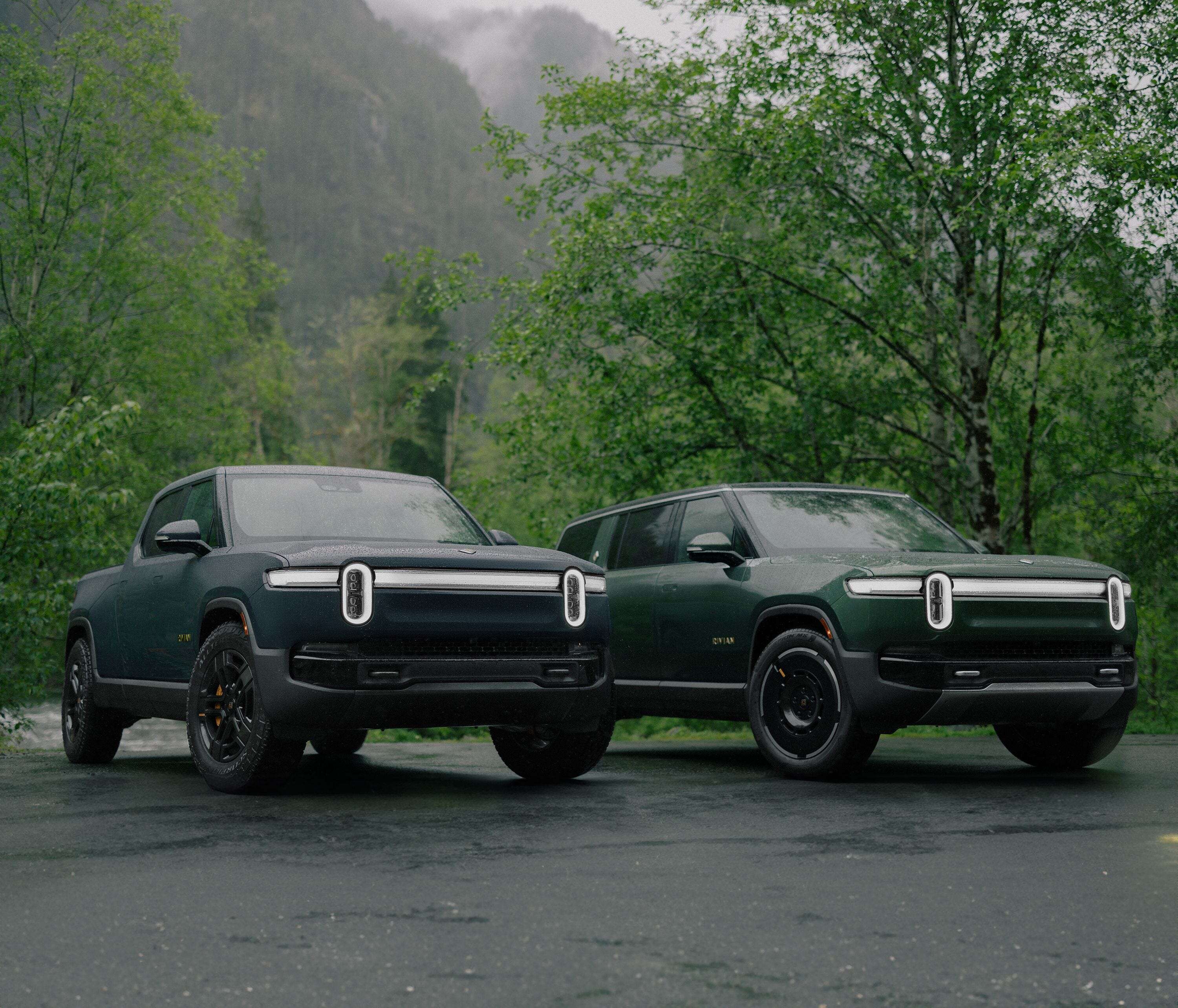 Rivian says its updated electric pickup and SUV are faster and have more range than the Cybertruck