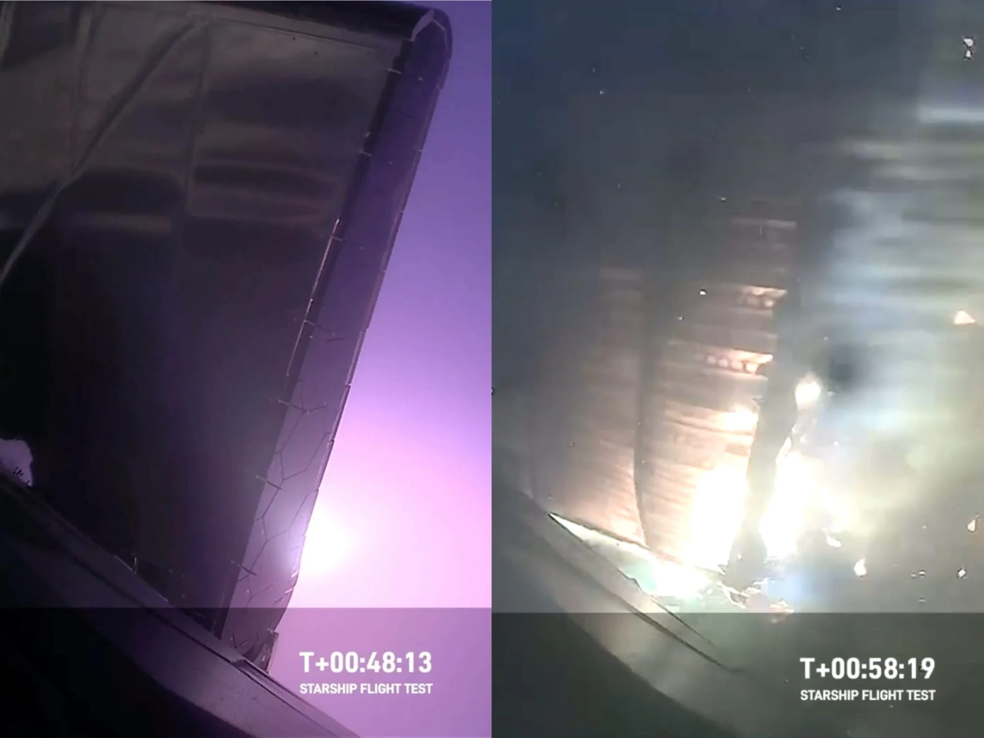 See Elon Musk's Starship shredding apart as it descends to Earth, with a whole fin almost ripping off