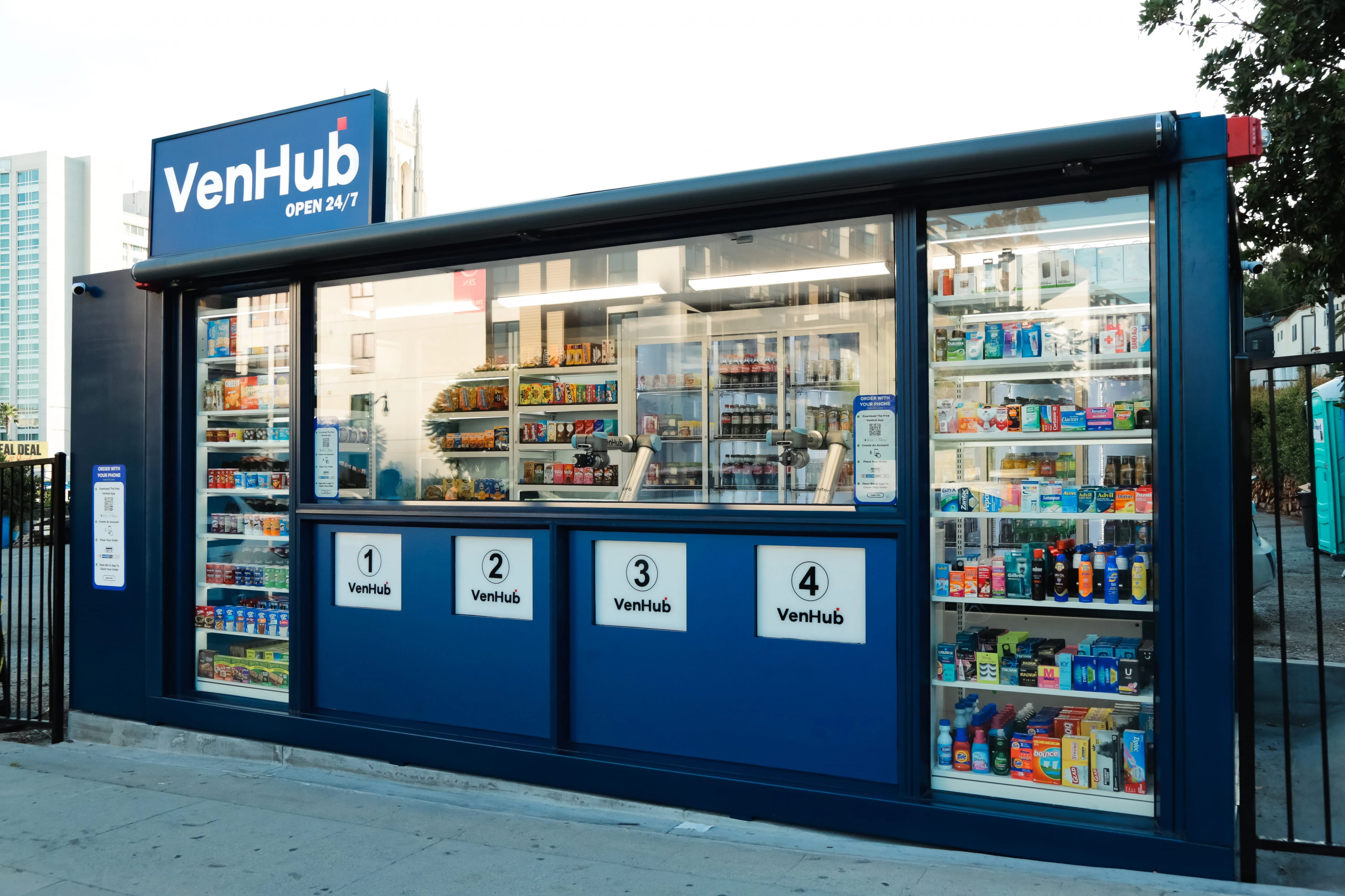 I visited a 24/7 convenience store where robots named Barb and Peter served me snacks