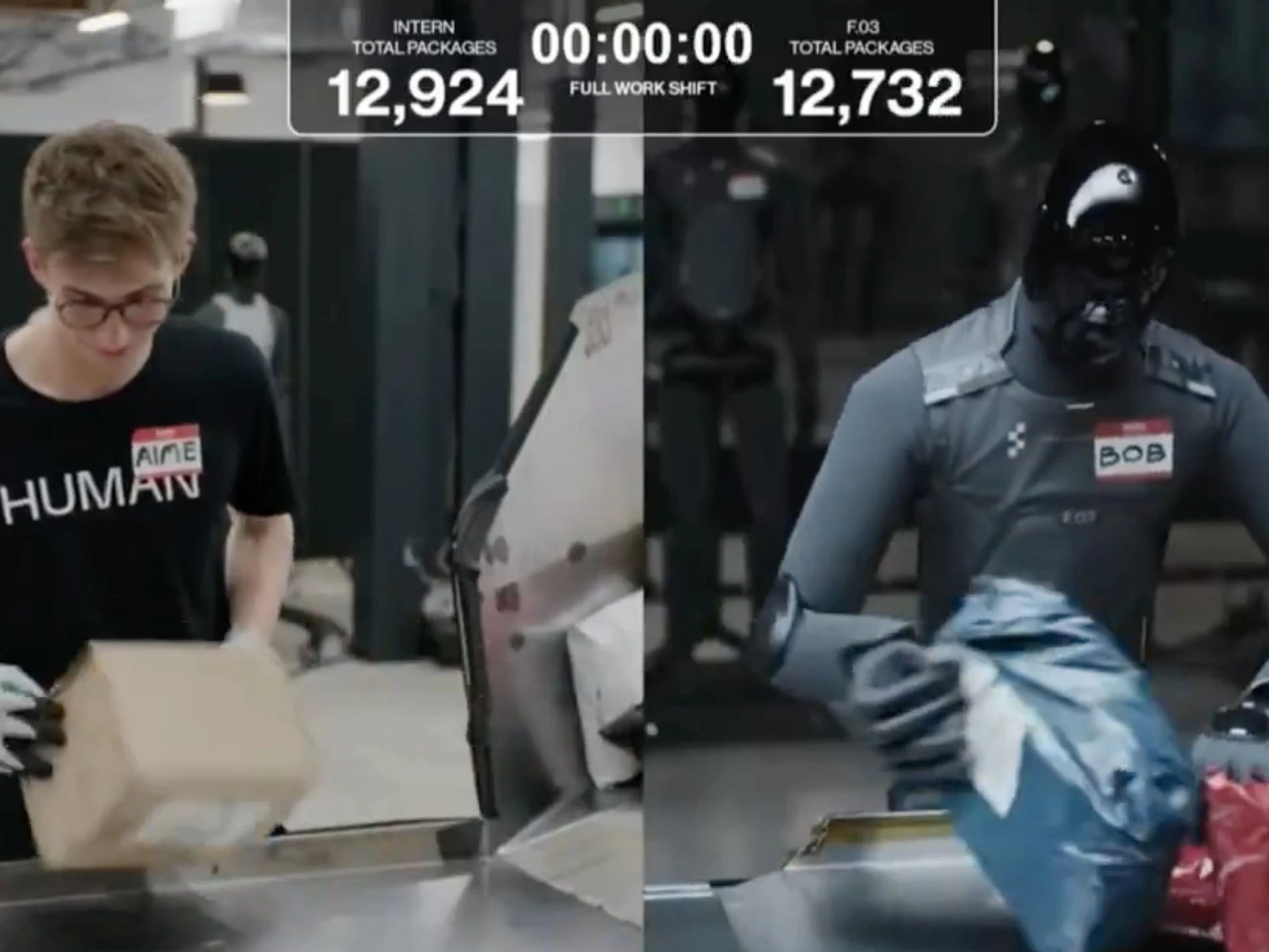 Figure AI had one of its robots race a human to sort packages. It lost.
