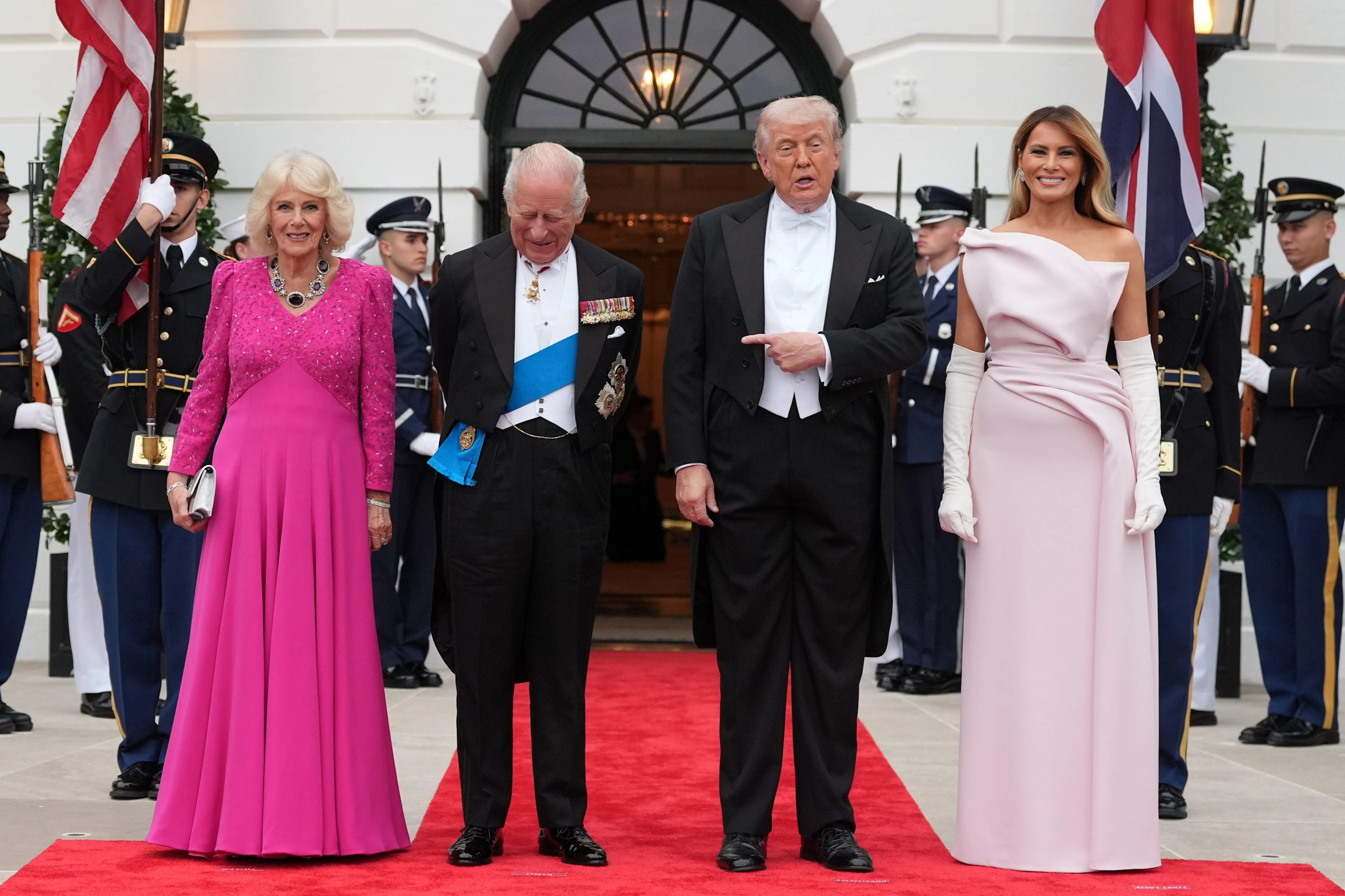 Melania Trump and Queen Camilla wore matching outfits during the royals' White House visit. It was no accident.