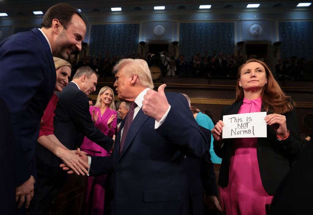 Photos from Trump's address to Congress show stone-faced Democrats and a jubilant Elon Musk