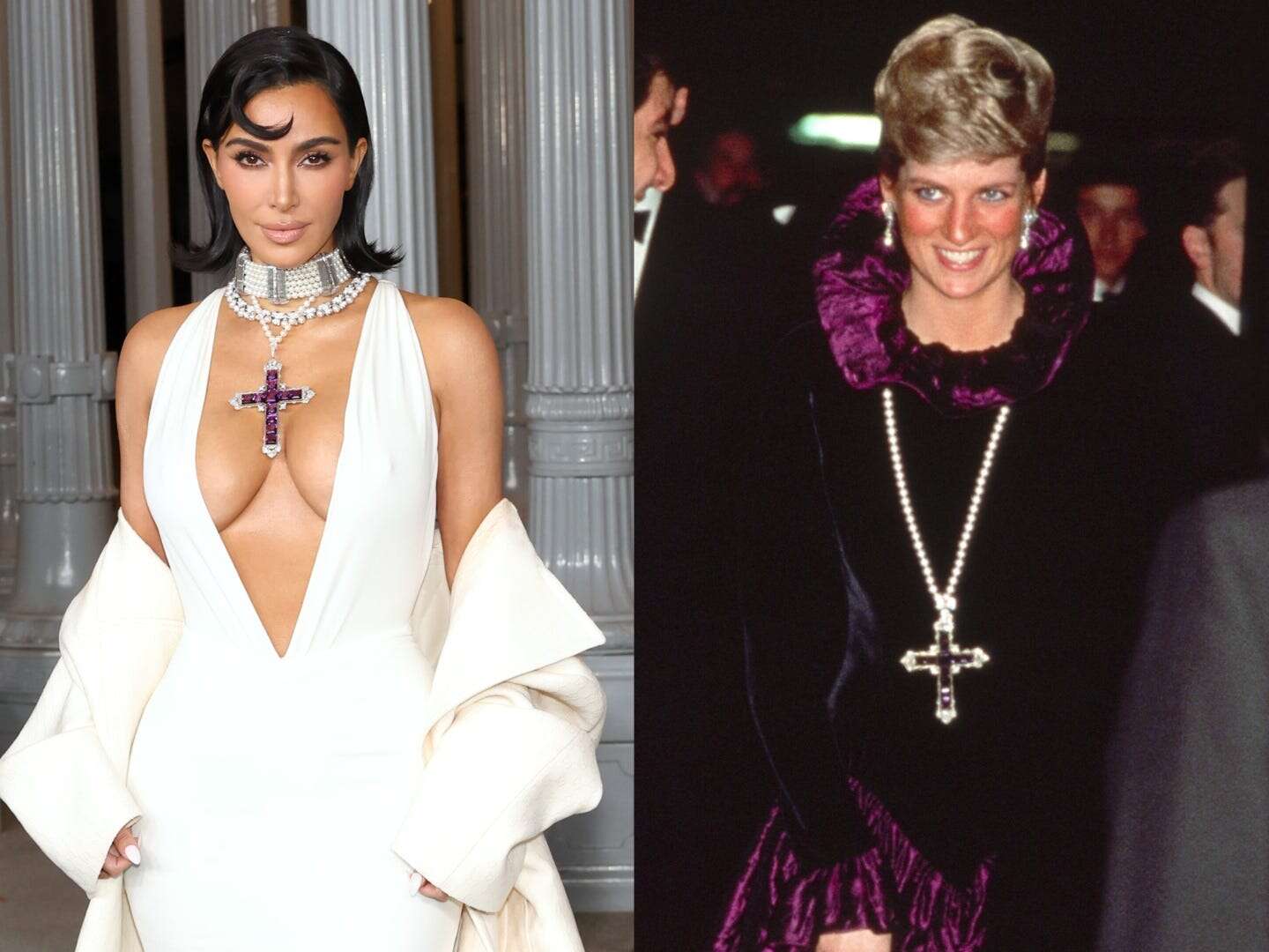 Kim Kardashian wore a nearly $200,000 necklace previously seen on Princess Diana. It isn't the only vintage piece she owns.