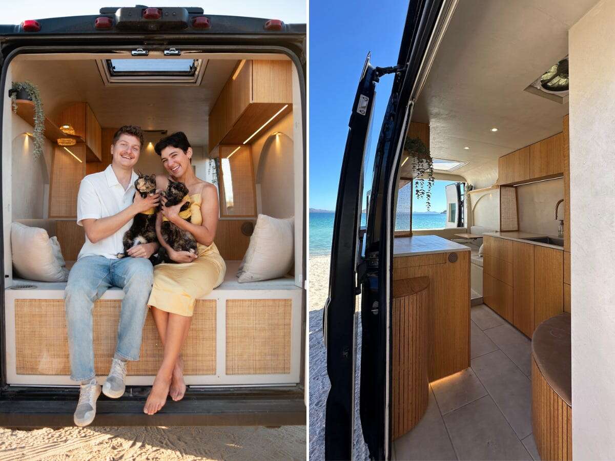 A couple in their 20s converted 11 camper vans before building their dream one. Take a look inside the $127,000 Ram ProMaster. 