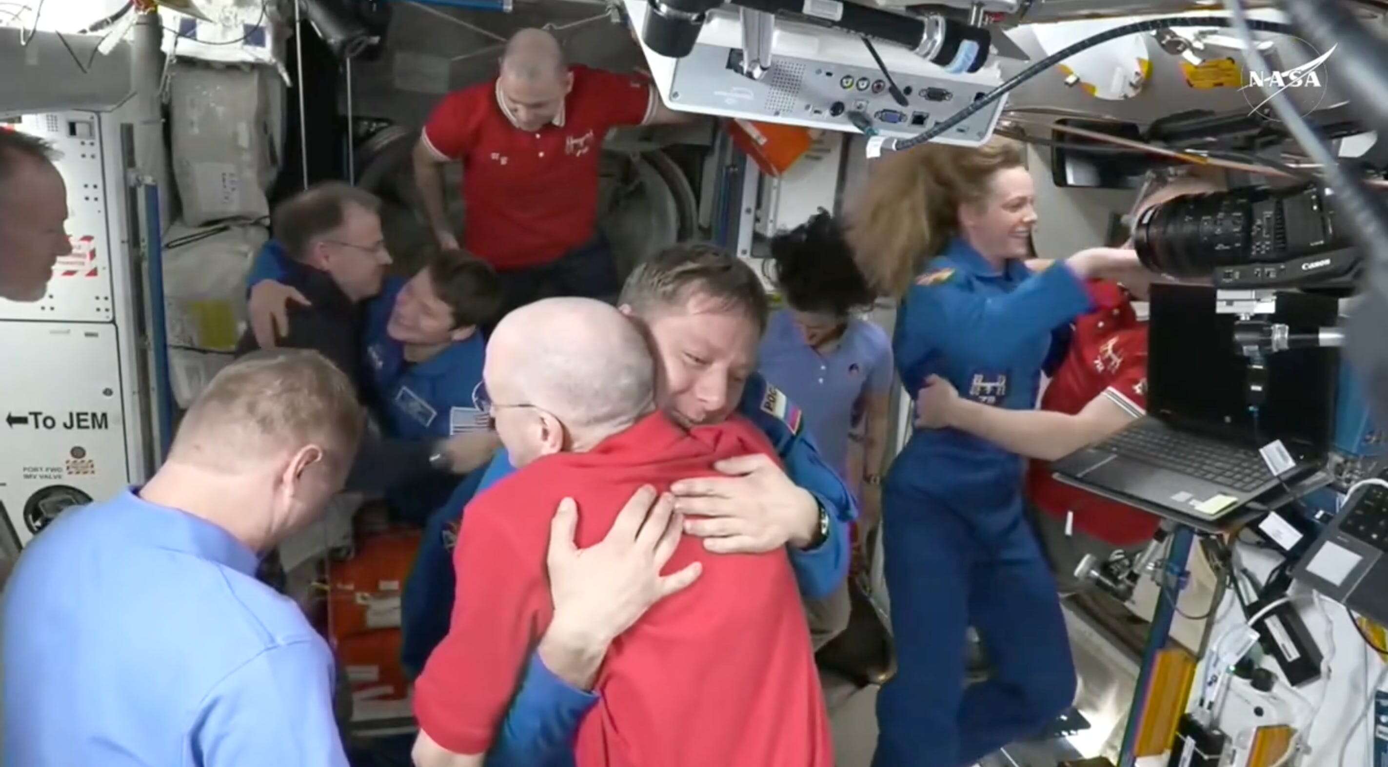 Scenes of joy as stranded US astronauts moved a step closer to returning home