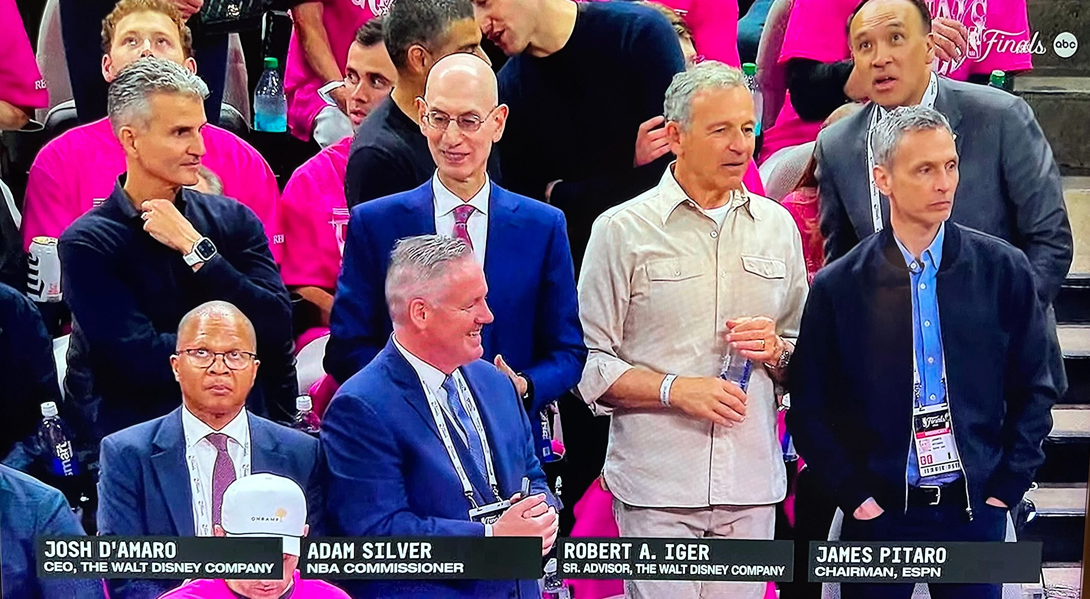 A 'murderers' row' of media executives showed up at the Knicks-Spurs NBA Finals opener