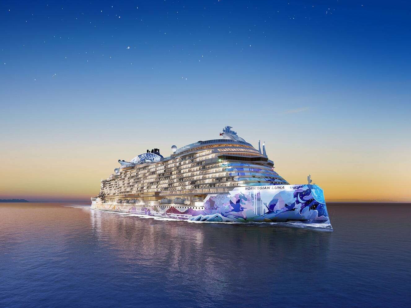 Norwegian unveiled plans for a new cruise ship — complete with a roller coaster waterslide and night club to take on Royal Caribbean 