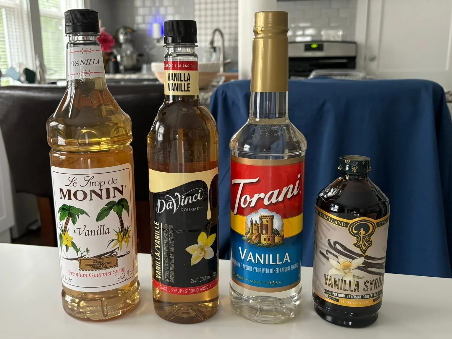 I tried 4 vanilla syrups in my coffee to find the best one, and there was a clear winner