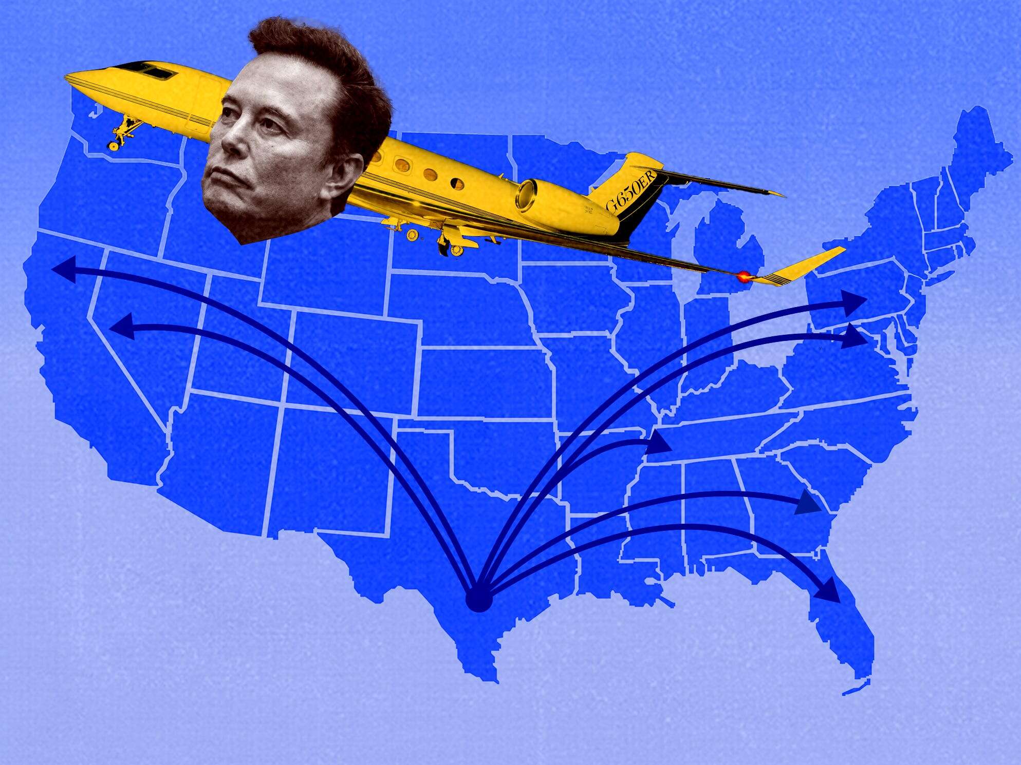 A year of Elon Musk's private jet travels reveals his deepening political ties