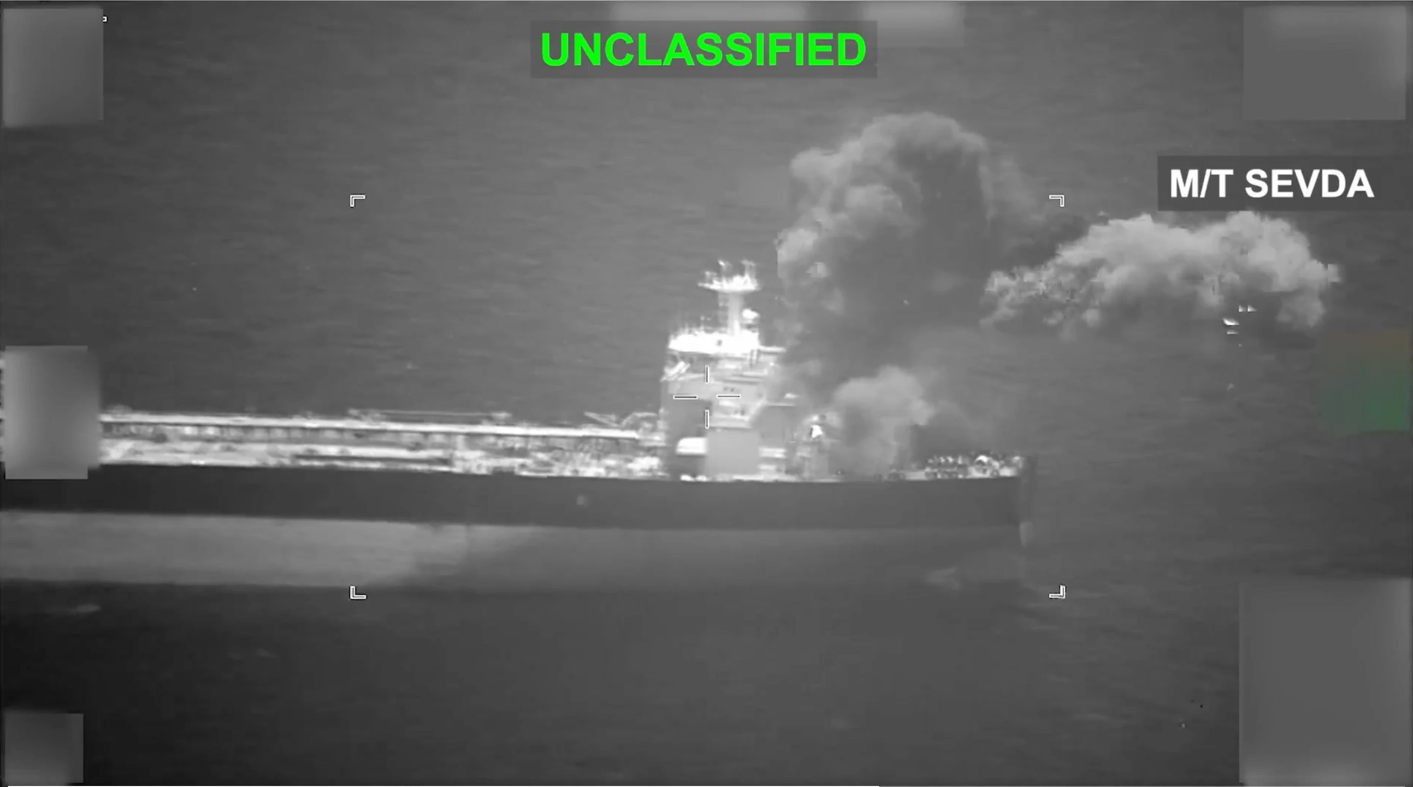 A US Navy Super Hornet knocked out a pair of Iran blockade runners by hitting the smokestacks with precision munitions