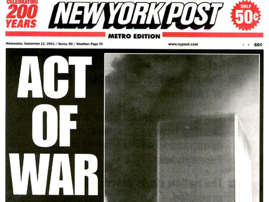 'AMERICA'S DARKEST DAY': See newspaper headlines from around the world after 9/11