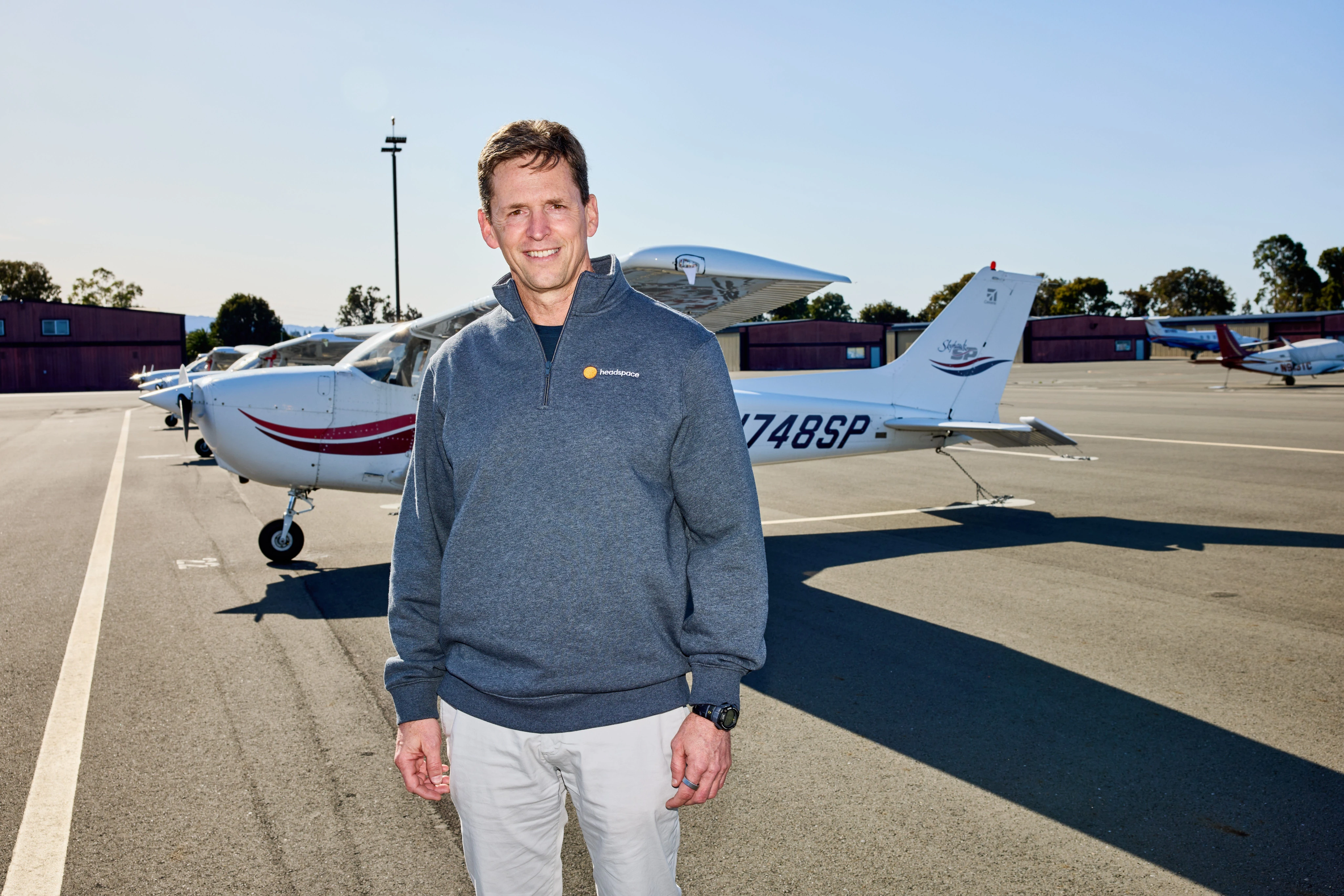 I'm the CEO of Headspace and a former Navy pilot. Here's a day in my life, from battling sleep issues to flying a plane.