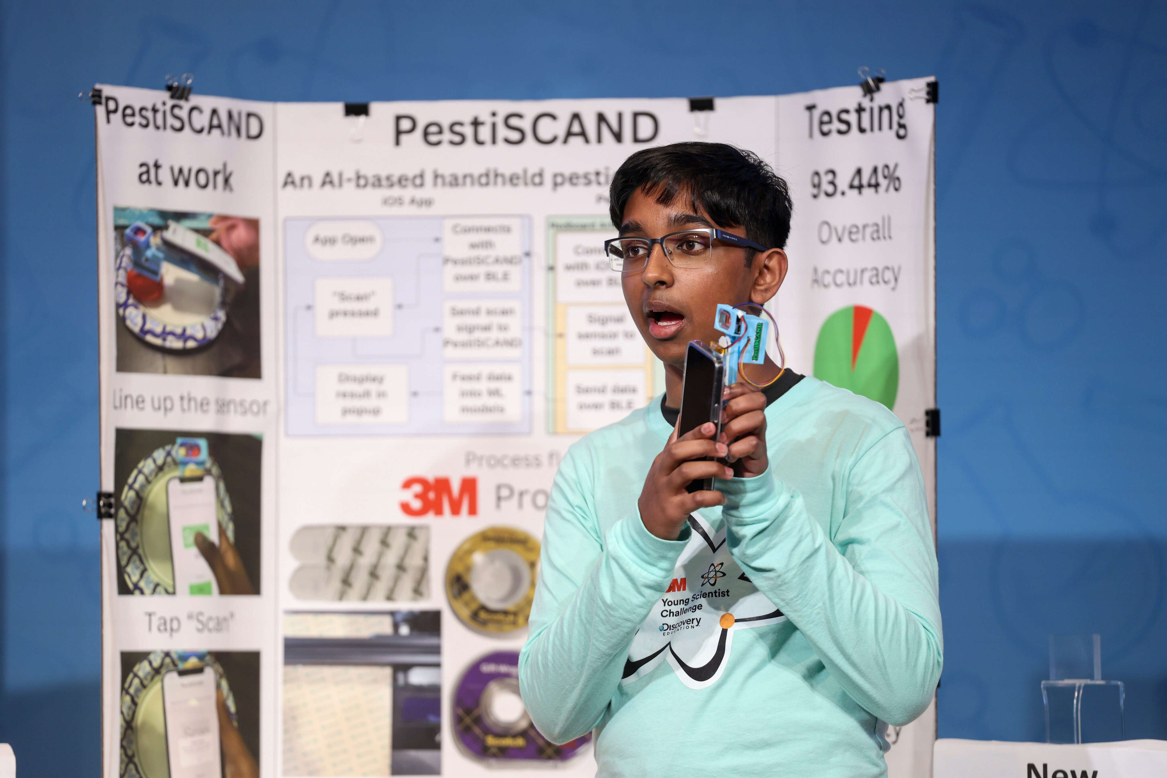 A 14-year-old's award-winning invention uses AI to detect pesticides on fruit and vegetables