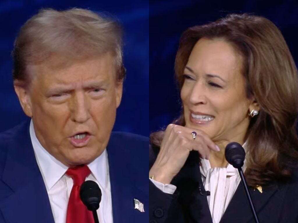 Kamala Harris' face game in the debate is on point