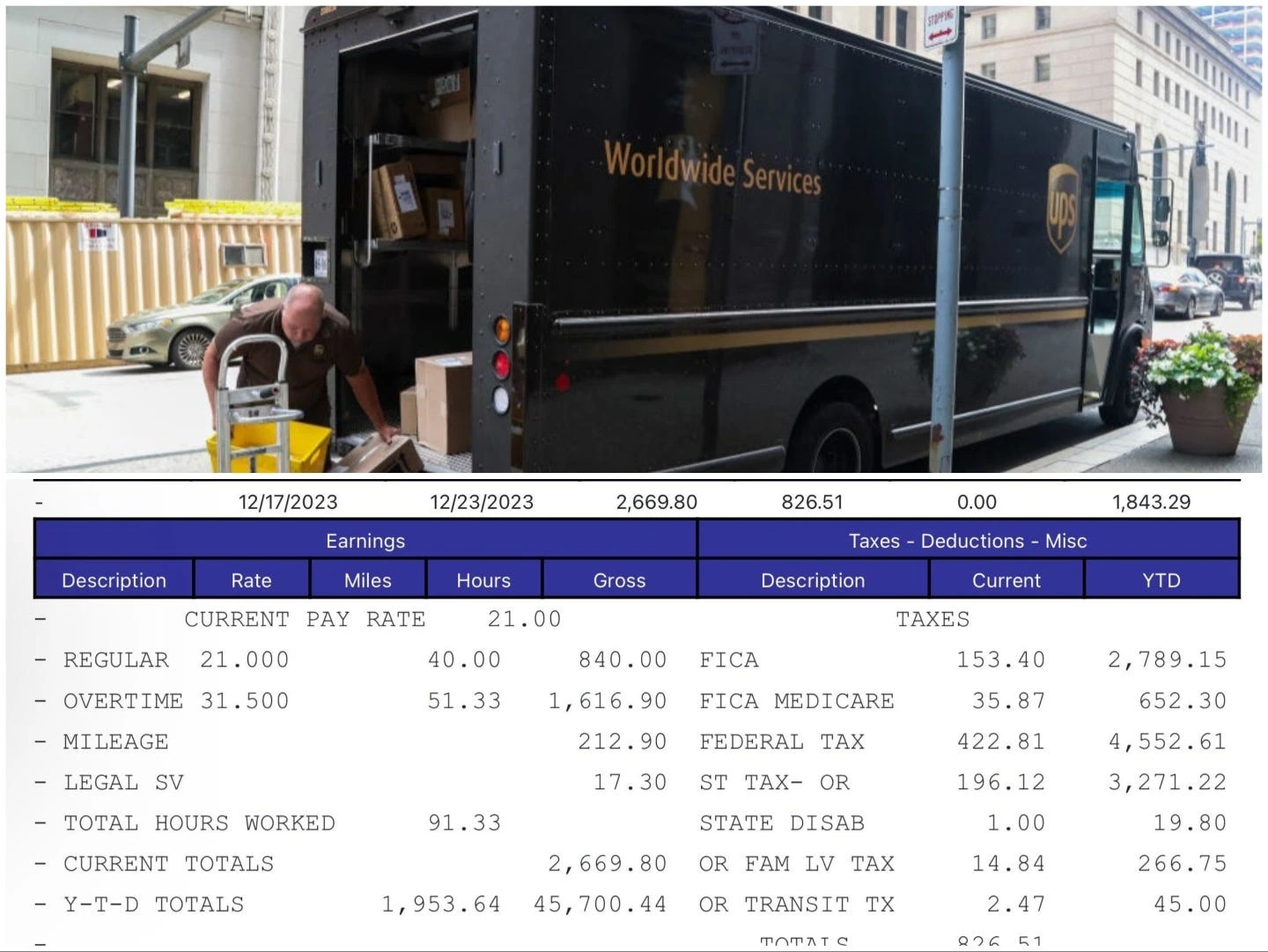 A UPS driver who made $2,600 in one week explains how he did it