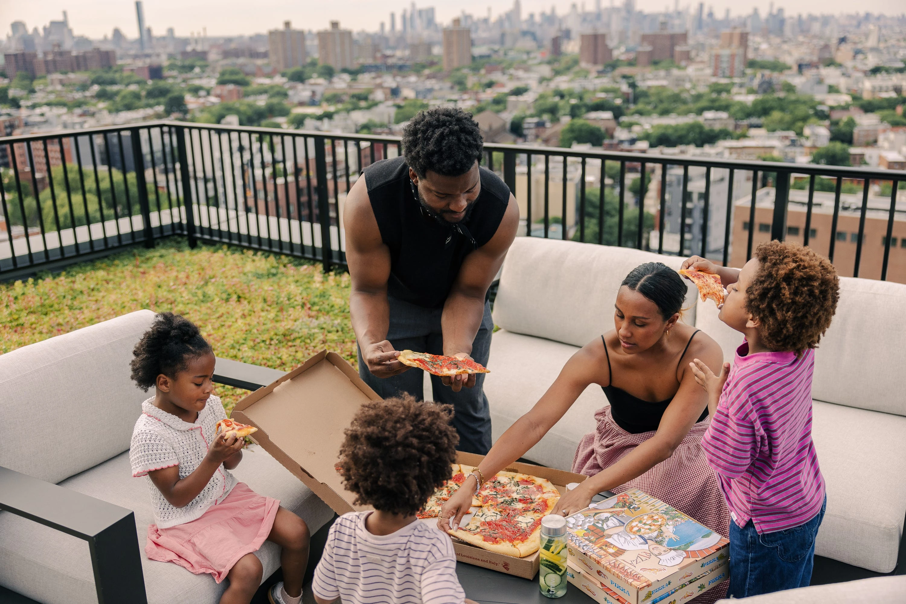 A family of 5 downsized from a Texas home to an NYC apartment. The kids share a room, but they've never been happier.