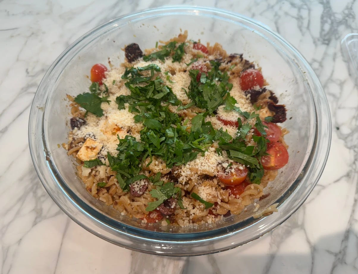 I tried making Ina Garten's easy pasta salad. It's so good that I'll be bringing it to every cookout this summer.