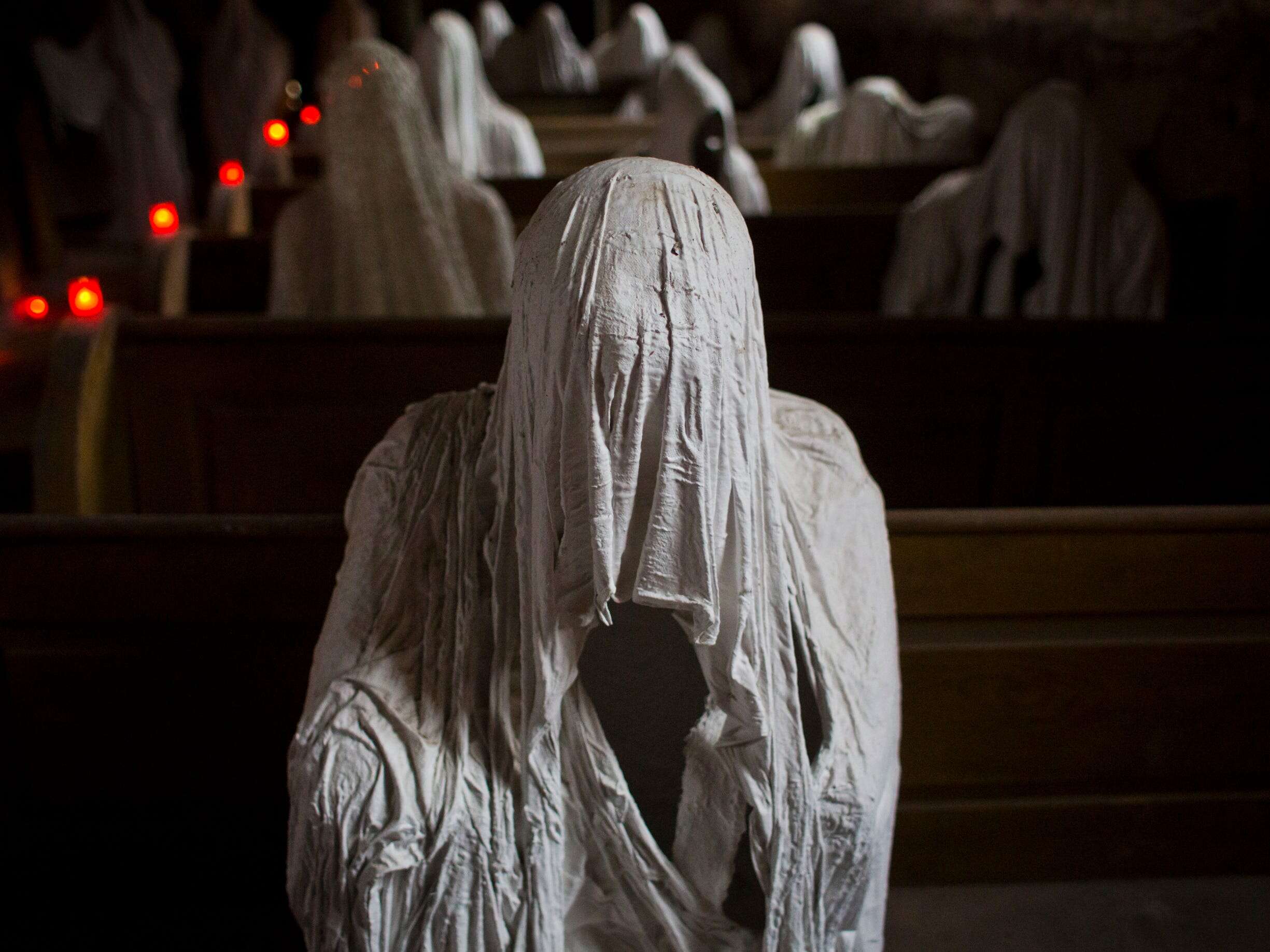 A 14th-century church that has been abandoned for 50 years is now filled with 'ghosts.' Look inside.