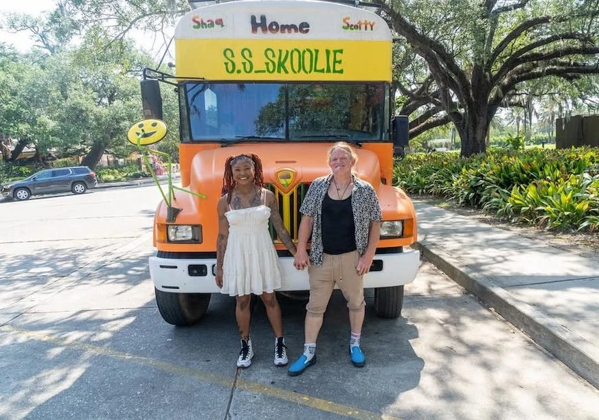 A couple transformed a 20-year-old school bus into a mobile home and traveled the country's parks: 'It's not for the lazy'