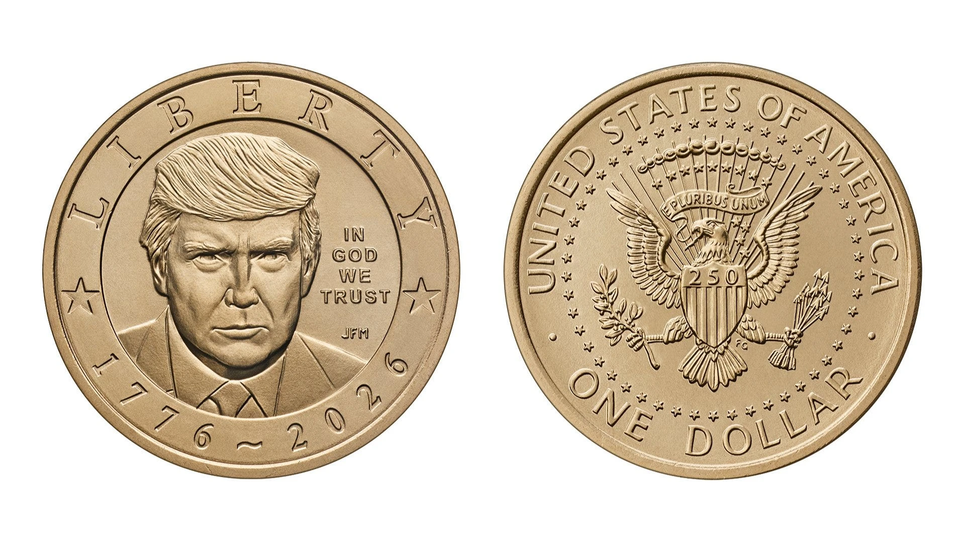 The US Mint says it's making a $1 coin with Trump's face on it