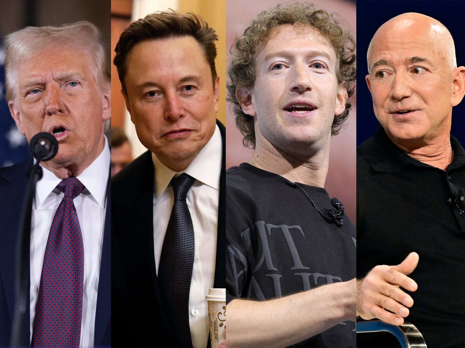 Then & now: How Elon Musk, Mark Zuckerberg, Jeff Bezos, and other tech leaders are treating Trump differently this time around