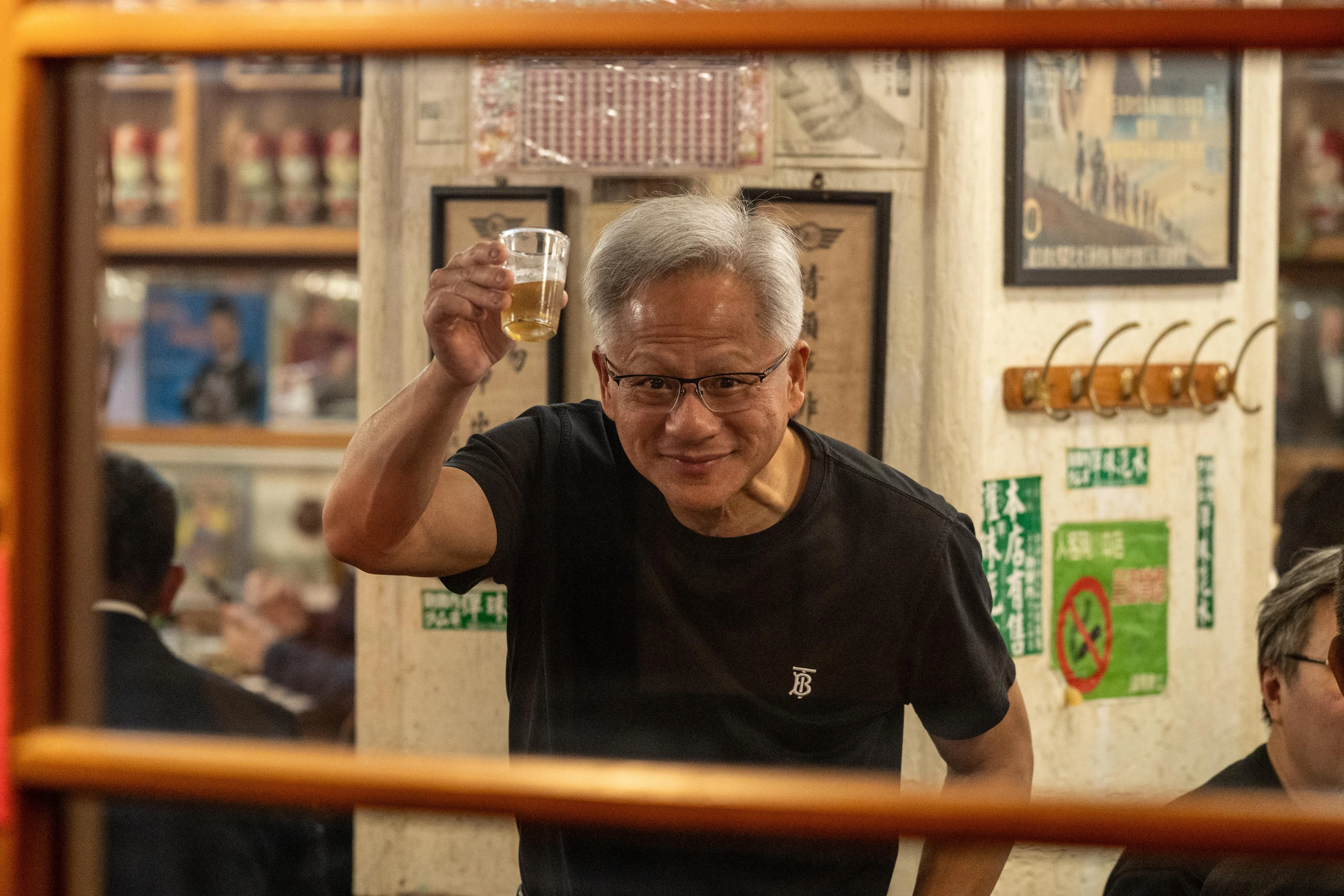 Jensen Huang is really leaning into his street-food influencer era