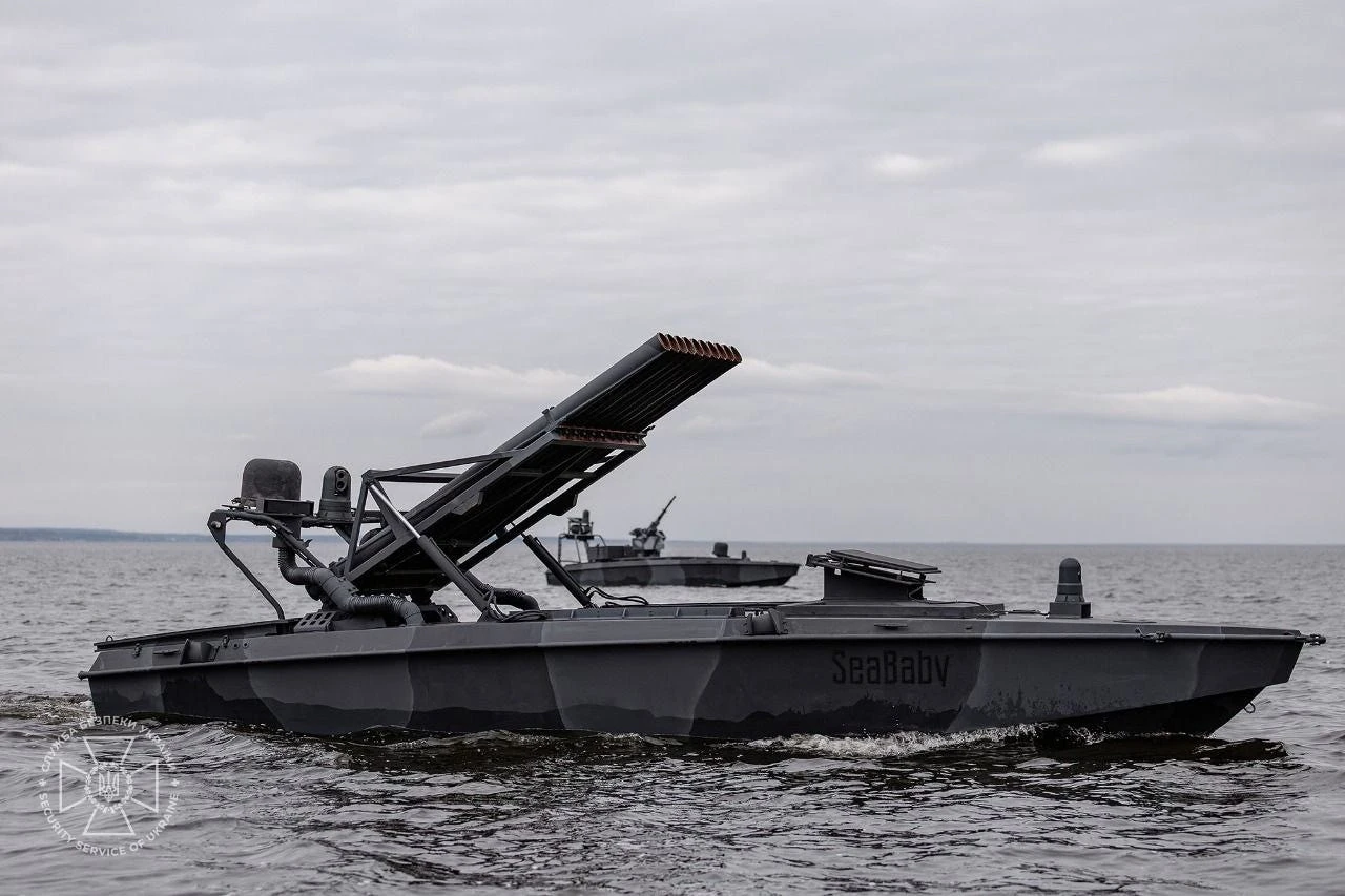 Ukraine shows off new 'Sea Baby' naval drones decked out with automated machine guns and rocket launchers
