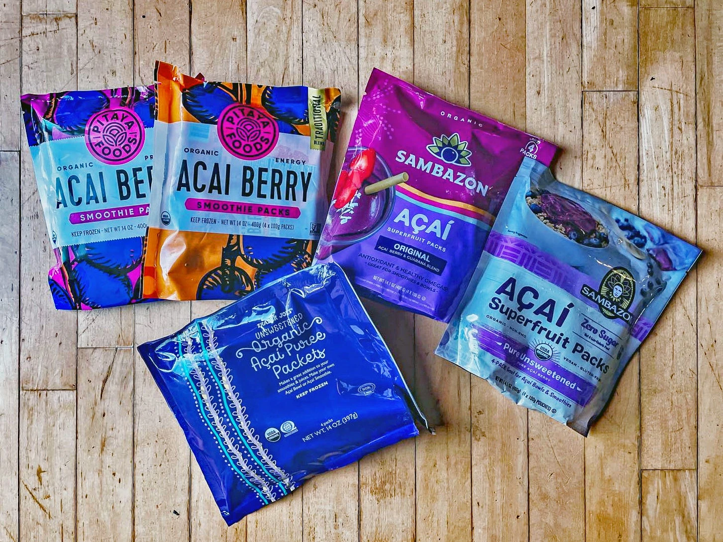 I tried 5 frozen acai packs from the grocery store to see which produced the best homemade smoothie bowl