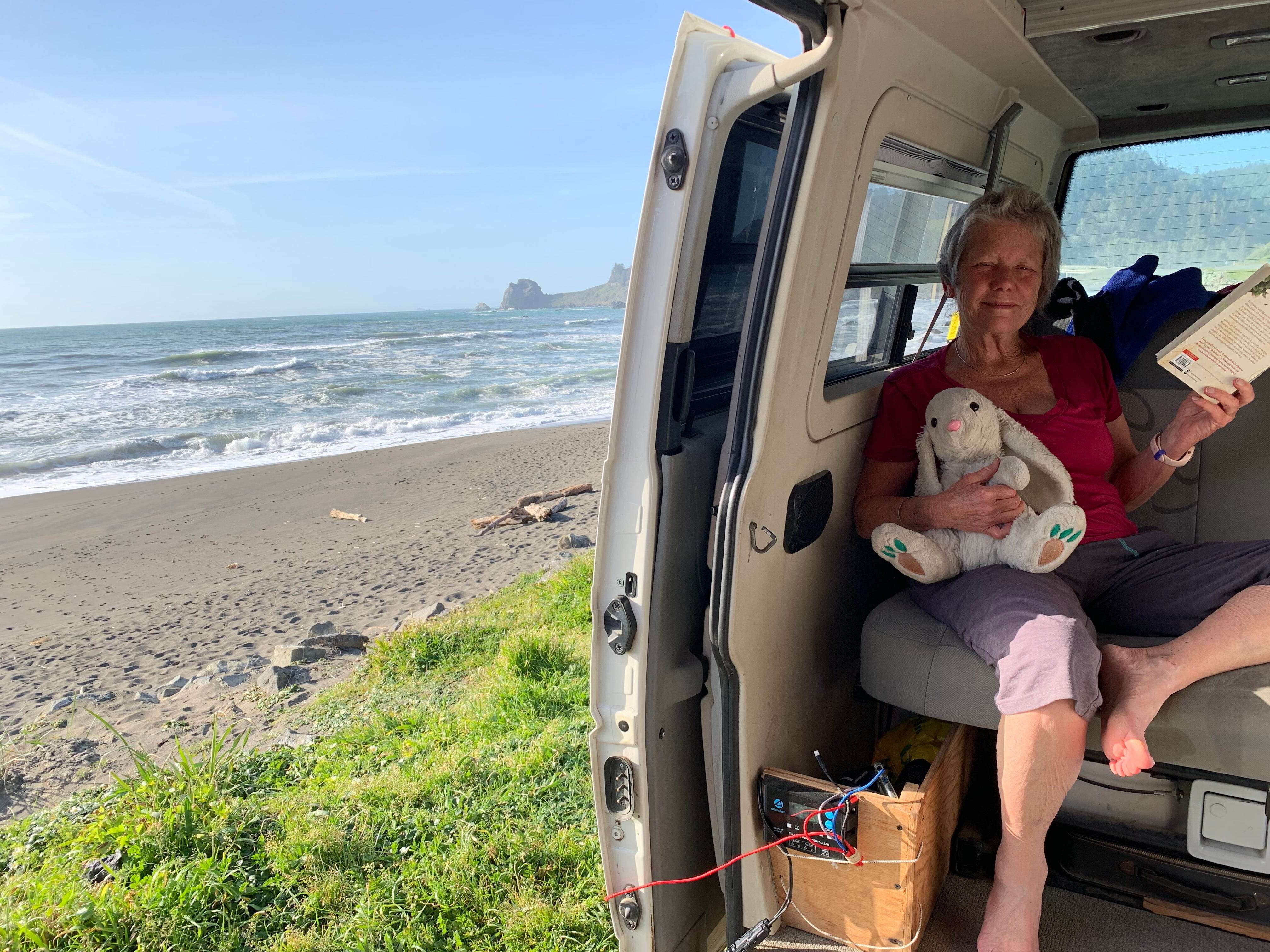 My husband and I have traveled in a camper van for 25 years. Living in such a small space can be draining on our relationship.