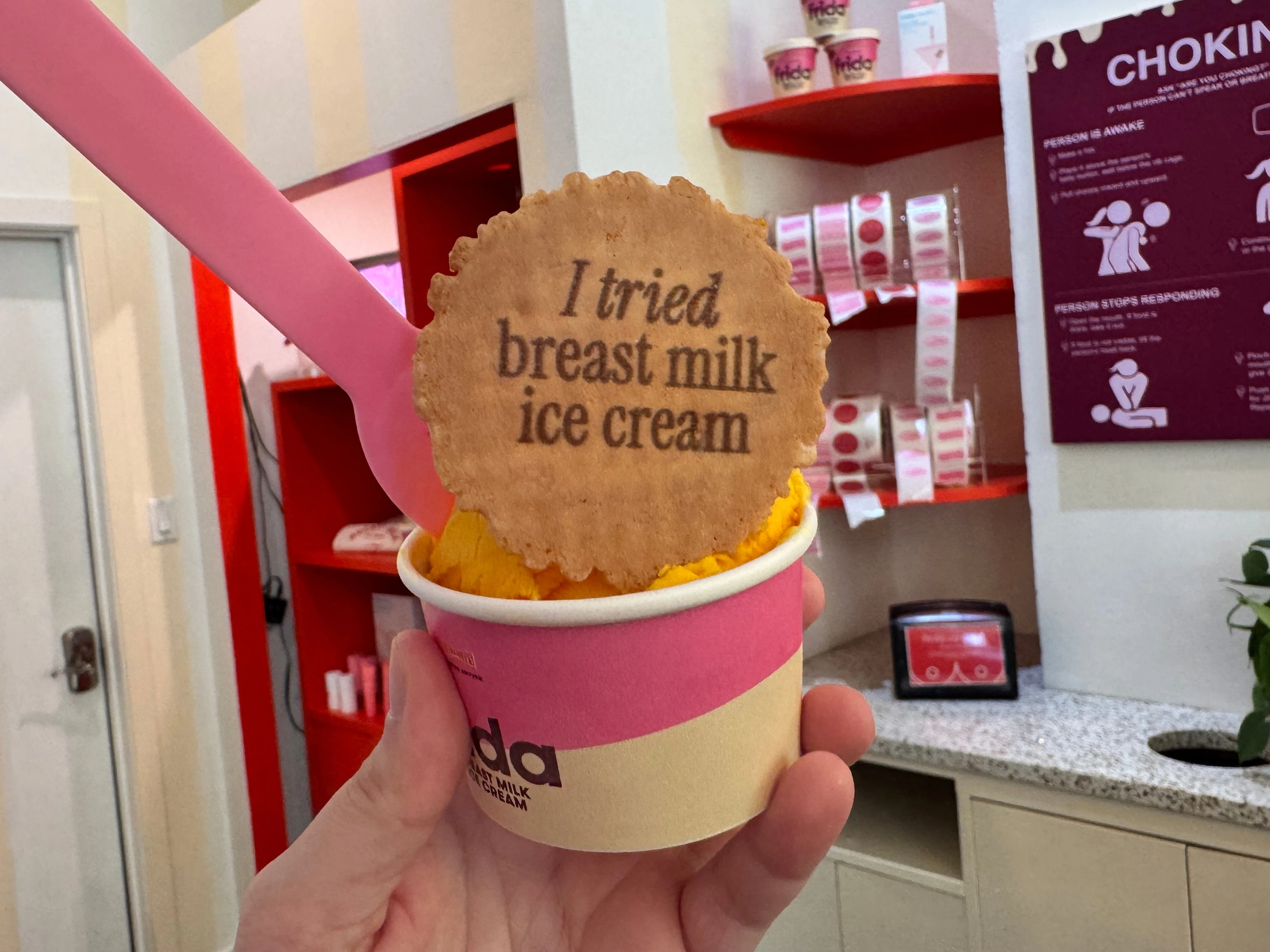 I tried breast milk-flavored ice cream and I liked it. Seriously.