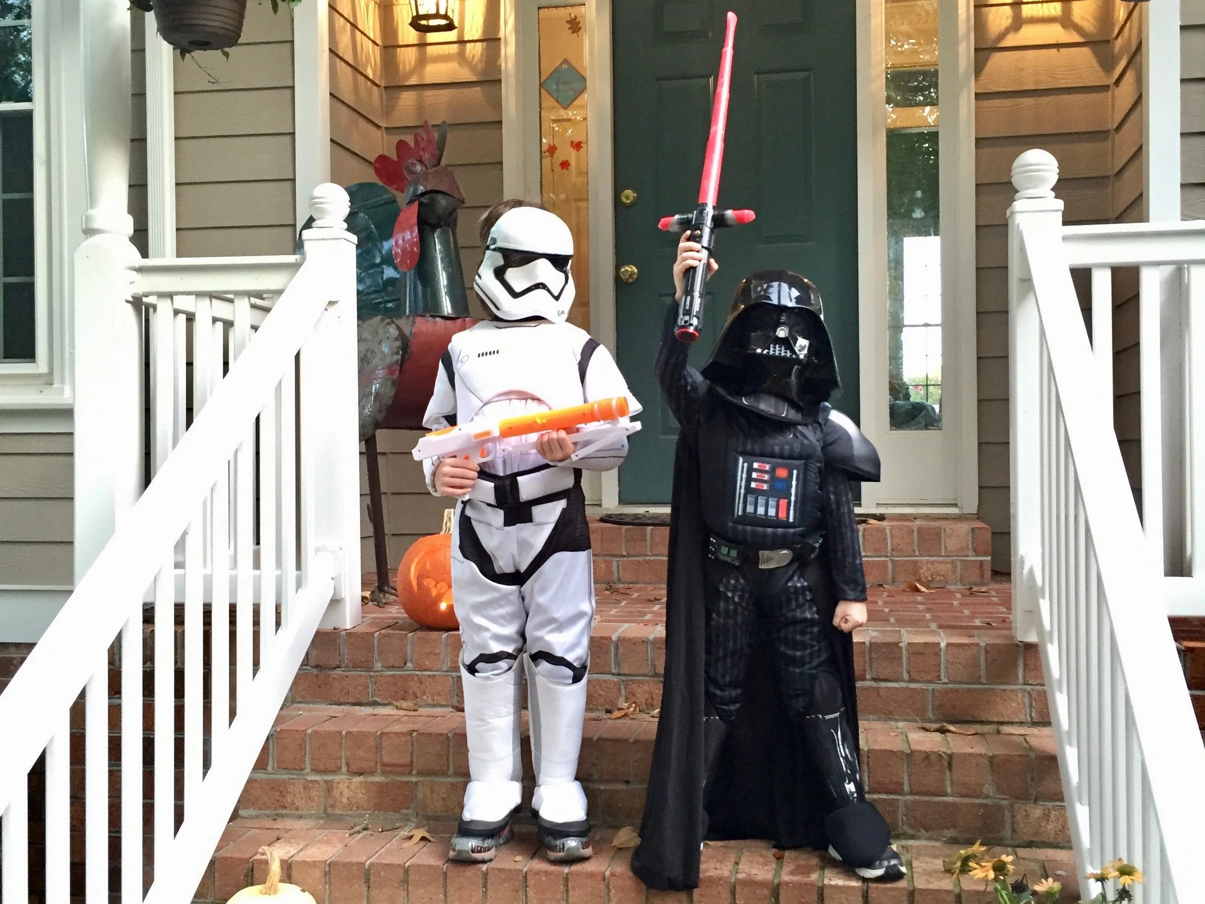 My kids are 14 and 15, and they're over trick-or-treating. I'm not.