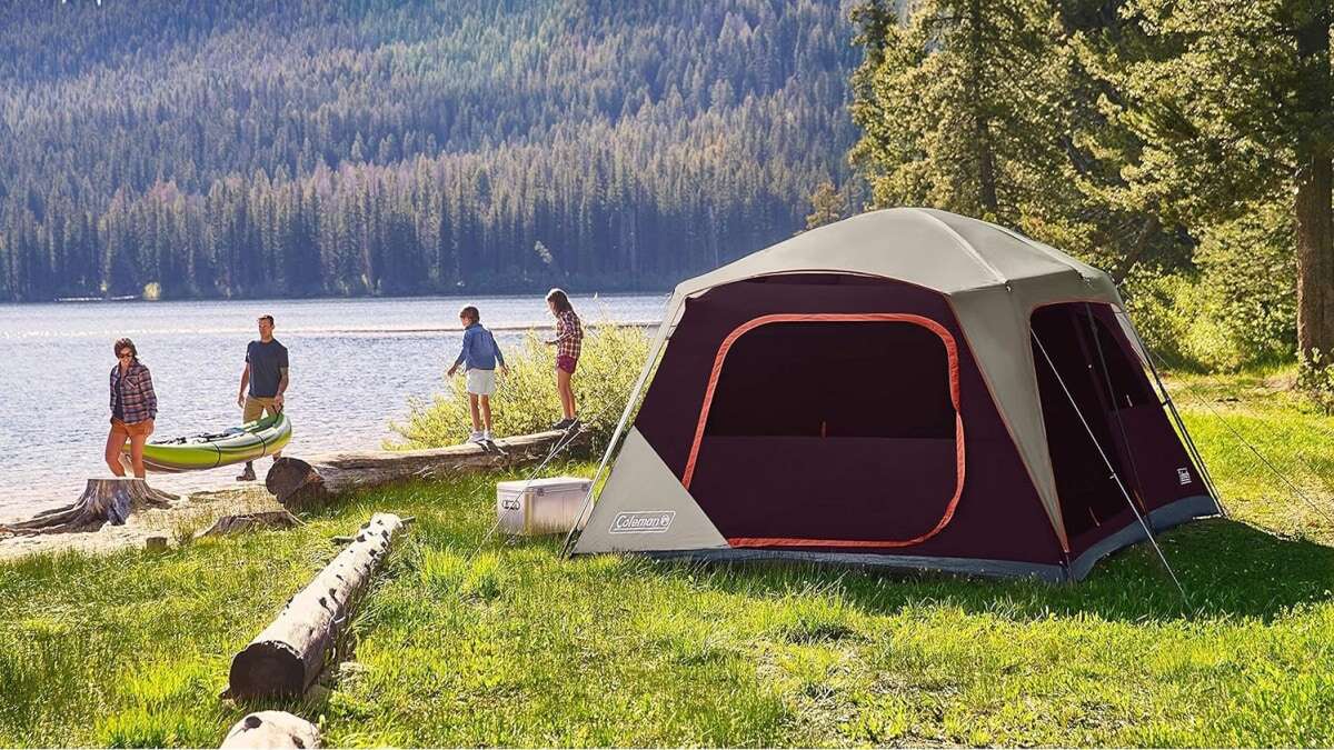 This Coleman tent fits multiple queen-sized airbeds and is 50% off right now at Amazon