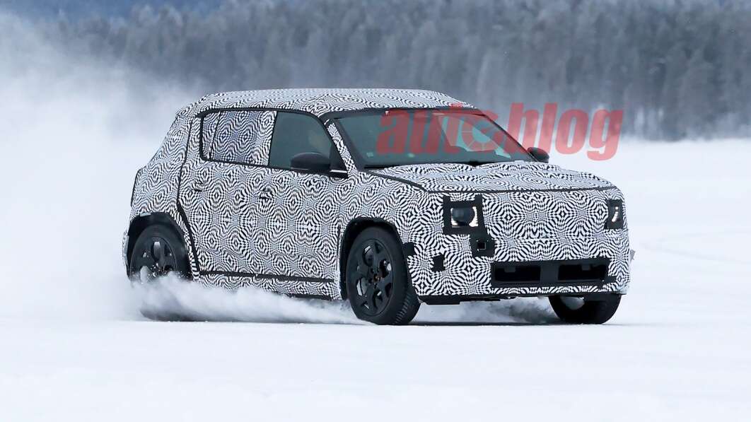 Production Renault 4 EV caught testing in the snow