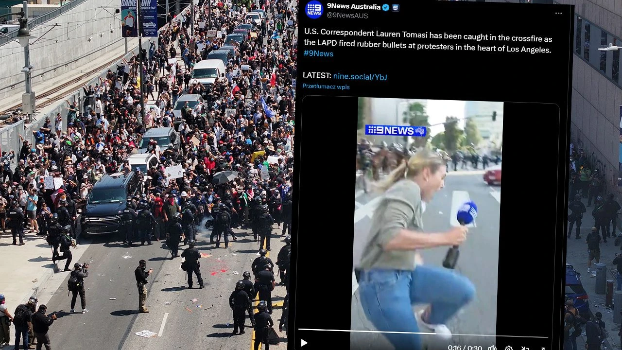 Reporterka trafiona gumową kulą przez policjanta. „Krzyczała z bólu”