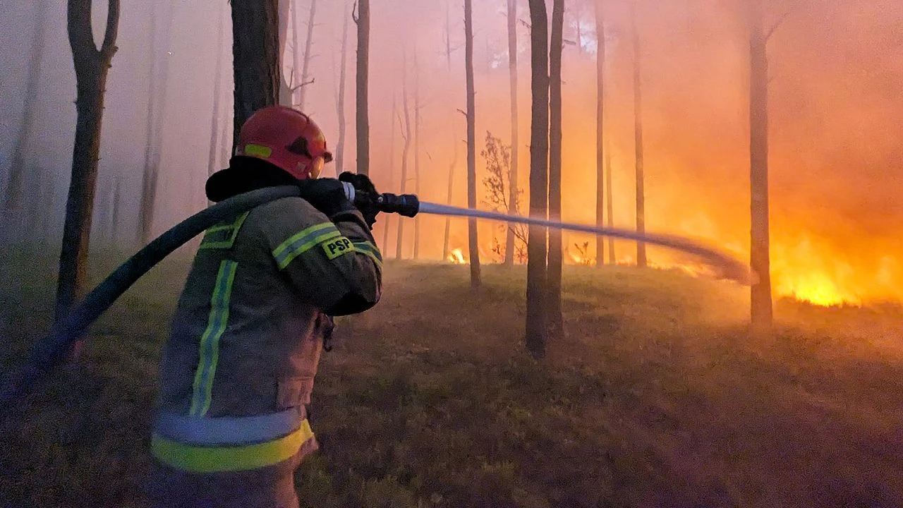 Trwa walka z wielkim pożarem lasu. W akcji tysiąc osób, śmigłowce i drony