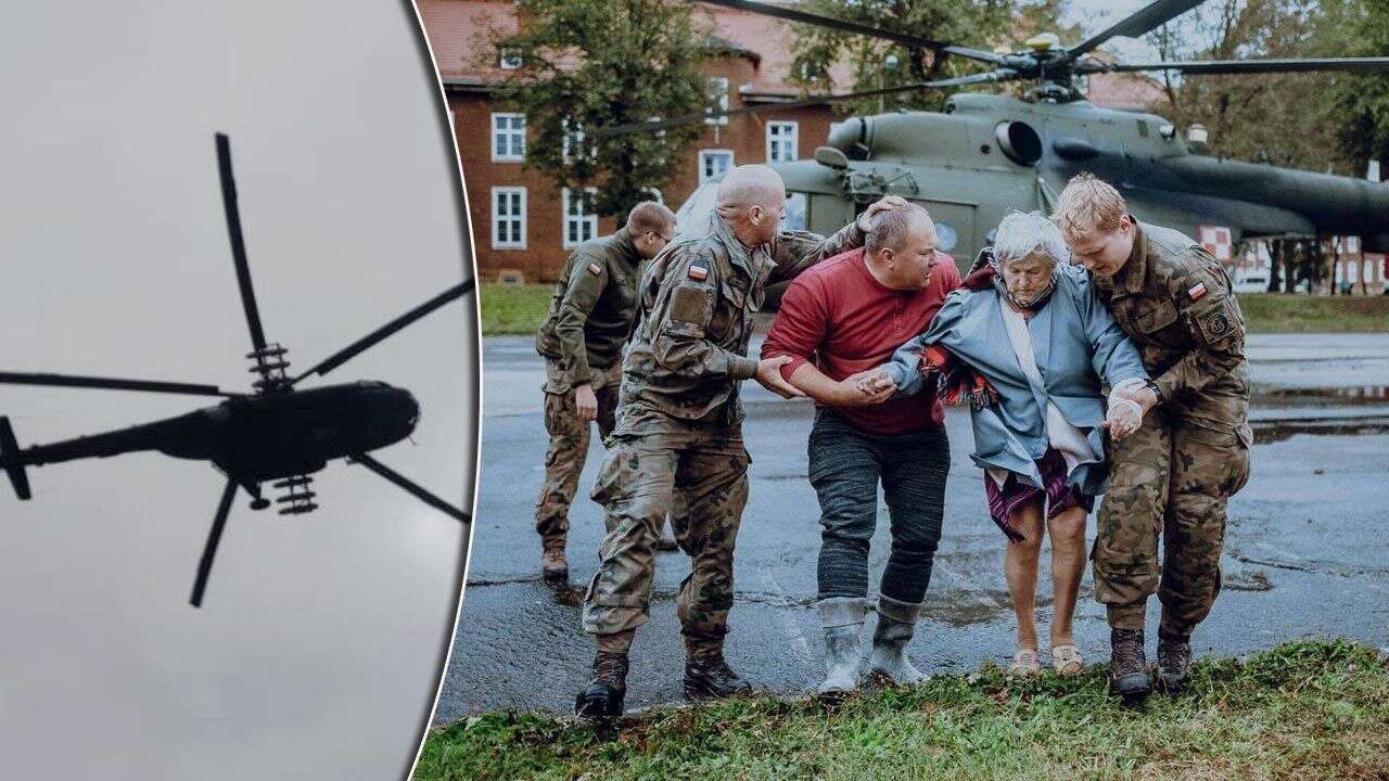 Śmigłowce jedynymi ratunkiem dla uwięzionych na zalanych terenach