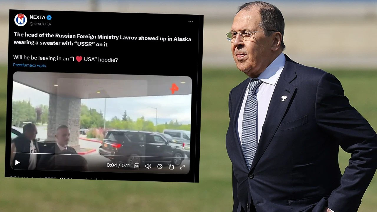 Ławrow znów zszokował. W takim stroju doleciał na Alaskę