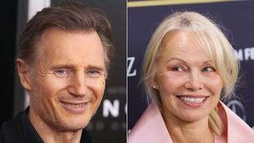 Liam Neeson Says He’s ‘Madly In Love’ With Co-Star Pamela Anderson