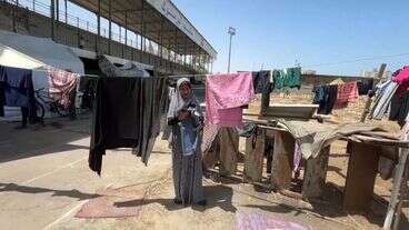 Gaza Soccer Stadium Is Now A Shelter For Thousands Of Displaced Palestinians