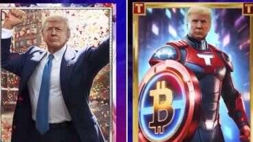 Trump Hawks Digital Trading Cards During Election Campaign