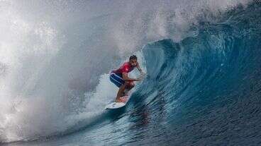 Whale Makes Surprise Appearance During Olympic Surf Competition