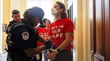 Pro-Palestinian Protesters Arrested At Capitol As Netanyahu Arrives In Washington