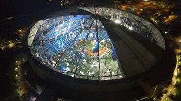 Hurricane Milton Rips Roof Off Florida’s Tropicana Field Stadium, Smashes Crane Into Building