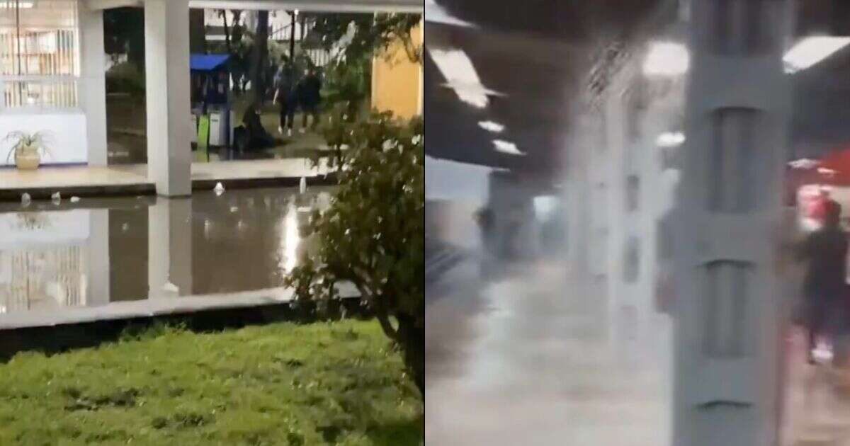 Las lluvias dejan sin clases a la FES Aragón y caos en el Metro